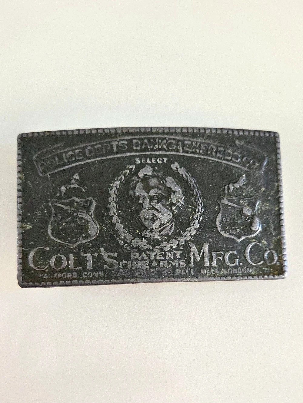Colt's Men's Embossed Buckle Belt in Black